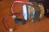 Single-phase motor 100 W - 3 wires how to connect a capacitor and to the network