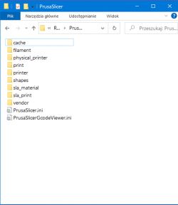 Slicer 1.40.0 - Wyszukiwanie własnych ustawień, temperatury, prędkości w plikach konfiguracyjnych