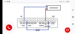 Schemat podłączenia domofonu Hikvision DS-KIS703-P z elektro zaczepem.