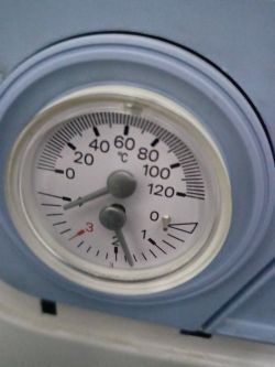 Piec gazowy Beretta - wskaźnik temperatury wody nie działa
