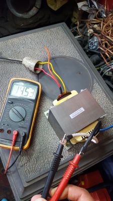 Podłączenie transformatora 2x14V do mostka prostowniczego