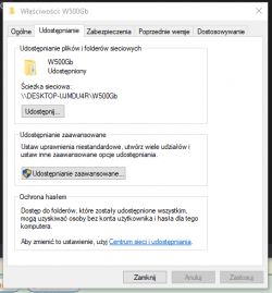 HP Compaq dc5700 - kłopot z udostępnianiem folderów z dysku E w sieci domowej na Win10