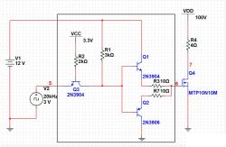 Circuit Diagram of Low-Side MOS Lamp Driver Circuit diagram of a low-side MOS lamp driver.