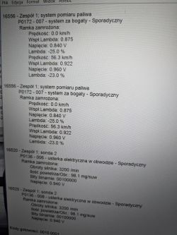 Audi A3 1.6 MPI 102KM BSE - P0172 i P0136, duże spalanie paliwa