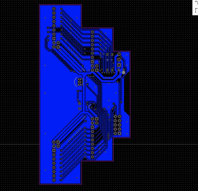 Printed circuit board CNTRL1 with ESP32 and visible connections.