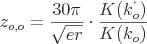latex!encoded:base64,el97byxvfT1cZnJhY3szMFxwaSB9e1xzcXJ0e2VyfX1cY2RvdCBcZnJhY3tLKGtfe299XntgfSl9e0soa197b30pfQ==