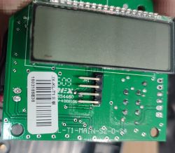 Obwód drukowany paleciaka z wyświetlaczem LCD i oznaczeniami modelu KL-T1-MAIN-SZ-D-S4