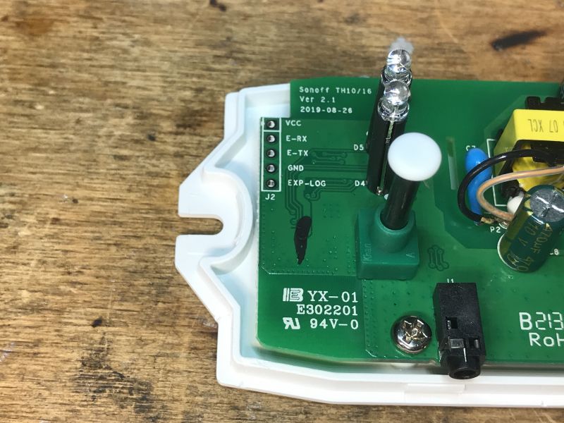 Inside the WS-03H1 elHome Module WS-03H1 module with visible internal components.