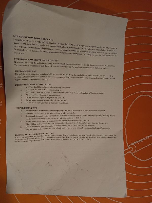 Instrukcja użytkowania wielofunkcyjnego narzędzia elektrycznego