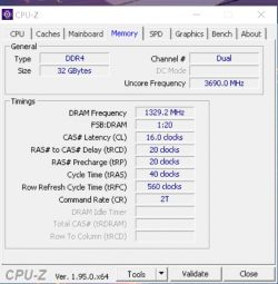 Różne częstotliwości kości RAM Patriot Viper Steel 8GB na płycie Gigabyte b460 hd3