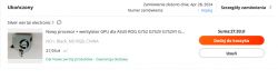 Screenshot of an online order for a new GPU fan for ASUS ROG G752.