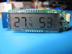 ZY-TH02Pro Sensor Display LCD display of ZY-TH02Pro temperature and humidity sensor showing readings of 27.4°C and 53%.