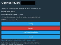 OpenESP8266 interface with DHT11 sensor data on pin IO4