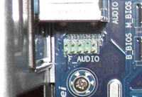 Podłączenie kabelków audio Gigabyte M68M-S2P