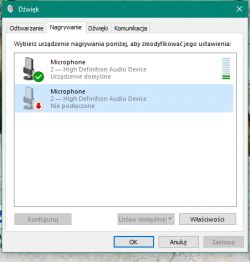 Nie działa mikrofon w laptopie Lenovo ideapad 310 podczas rozmów online