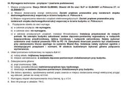 Zdjęcie dokumentu z wymaganiami technicznymi przyłącza energetycznego.