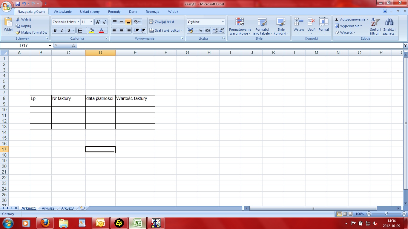 EXCEL - wyróżnienie przeterminowanych faktur - elektroda.pl