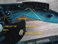 Pilarka spalinowa Makita DCS4610 trudność z złożeniem ,,gazu''