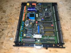 Interior of the old Saia PCD2.M120 automation controller with expansion modules