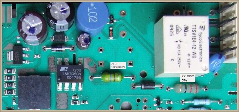 Whirlpool ADG7556/1 - uszkodzony układ przetwornicy