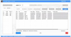 Screenshot of the PhoenixMC software updating firmware on a device via COM port.