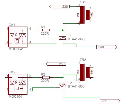 sterowanie triaka przez optotriak