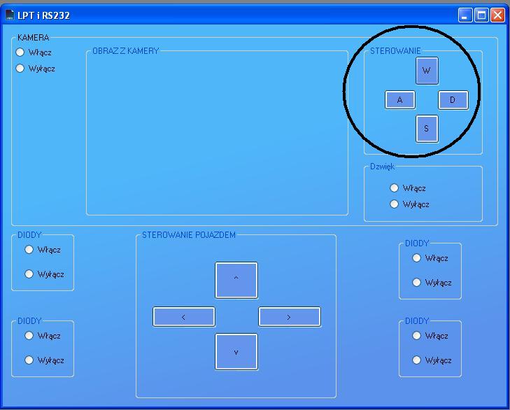 Sterowanie pojazdem przez LPT w Visual Basic 2005 - dodatkowe wyjścia?