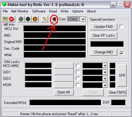 Nokia 3310 i NokTool - Failed to initialise local mode przy kablu mbus
