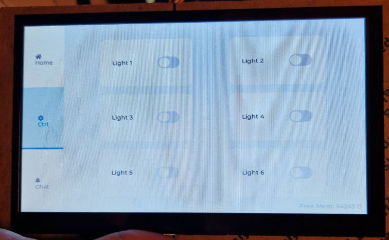 7-inch touchscreen display with ESP32S3 - CrowPanel DIS08070H - how to run with LVGL?