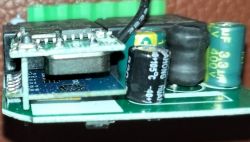 Curtain Controller on PCB Close-up of a curtain controller PCB with visible electronic components.