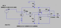 Zasilanie 6 wzmacniaczy operacyjnych napięciem ujemnym z +12 V