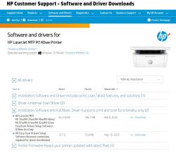 HP LaserJet M140w WiFi - Instalacja oprogramowania, białe pole - Nie można zainstalować