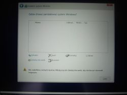 Instalacja W10 na Acer Aspire 7 (A715-51G) - brak widocznych partycji, ustawienia BIOS, sterowniki