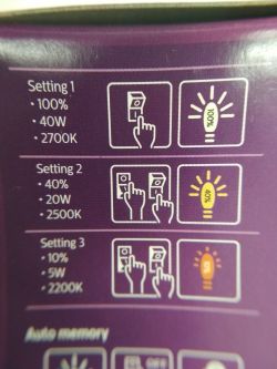Philips SceneSwitch, lampa LED z regulacją jasności świecenia Philips SceneSwitch, lampa LED z regulacją jasności świecenia