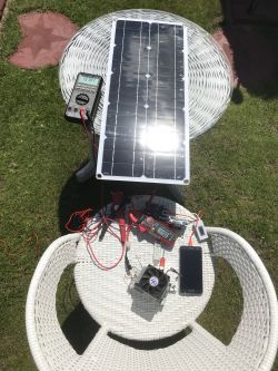 Zestaw solarny "100W" z Chin - panel 66x28cm - pomiary, wrażenia