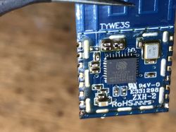 TYWE3S Module with ESP8285 Chip TYWE3S module with exposed ESP8285 chip.