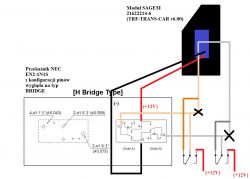 Renault Master II 2001 - centralny zamek jednoprzewodowy masa naprzem