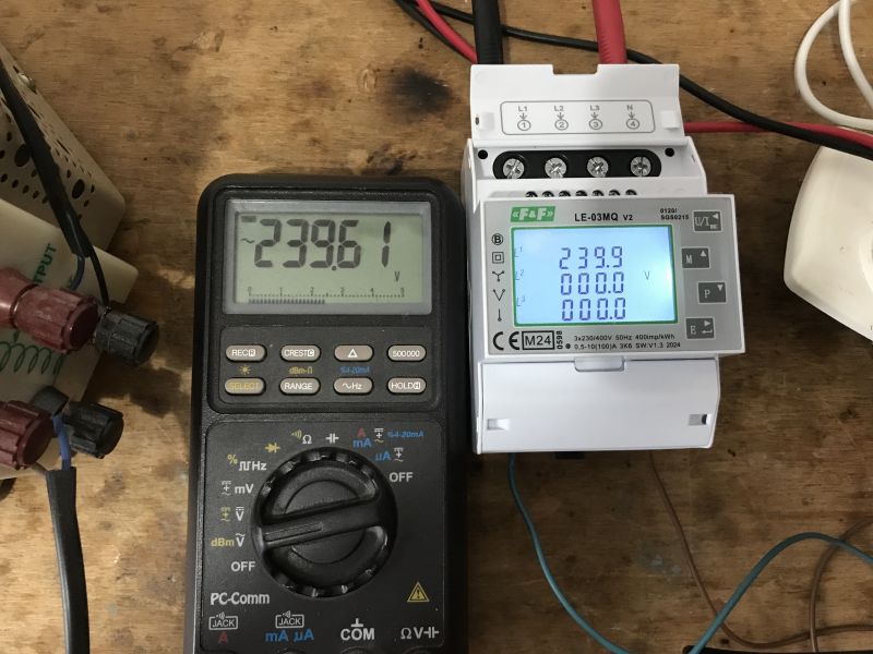 Multimetr analogowy i licznik energii LE-03MQ z wyświetlaczem LCD.