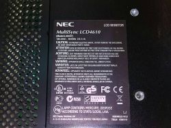 NEC 46" MultiSync LCD4610 - nie uruchamia się