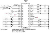 sterowanie diod 20 led- kod atmega16 przenieś na atmega8
