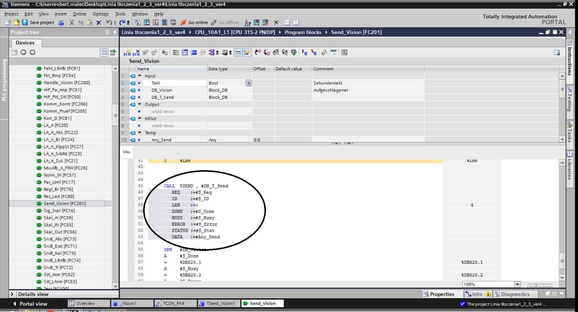 Jak stworzyć własny UDT w TIA Portal dla bloku komunikacyjnego TSEND?