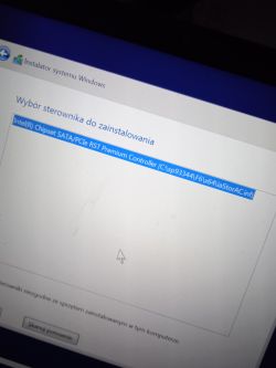 Błąd kodu podczas odzyskiwania Windowsa na laptopie HP po instalacji sterowników dysku HDD