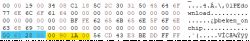 Hex editor screenshot showing binary and text data.