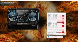 Zrzut ekranu testu GPU z programami MSI Afterburner i GPU-Z podczas FurMark