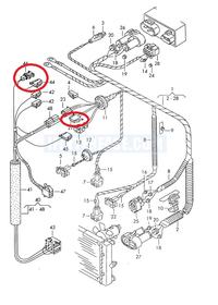 VW B4 - Instalacja elektryczna układu klimatyzacji manualnej