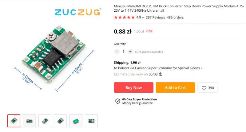 Jak zredukować napięcie z 18V na 12V do taśmy LED?