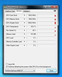 Geforce 9500GT 512MB/128BIT - Podkręcenie programem Expertool