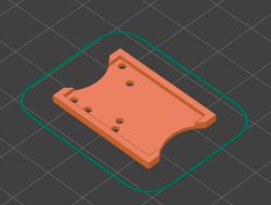 3D model of a case with holes on a grid.