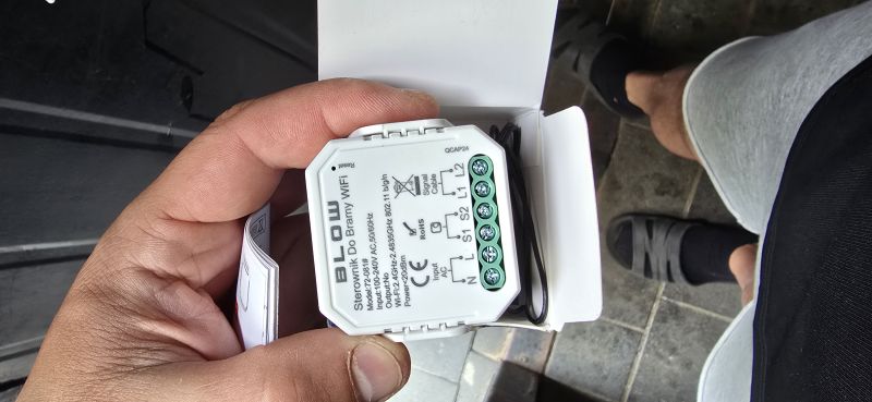Moduł Blow Sterownik do bramy WiFi z listwą zaciskową: N, L, S1, S2, L1, L2