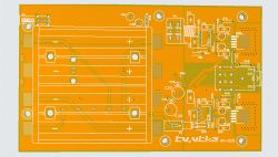 PCB design for a headphone amplifier.